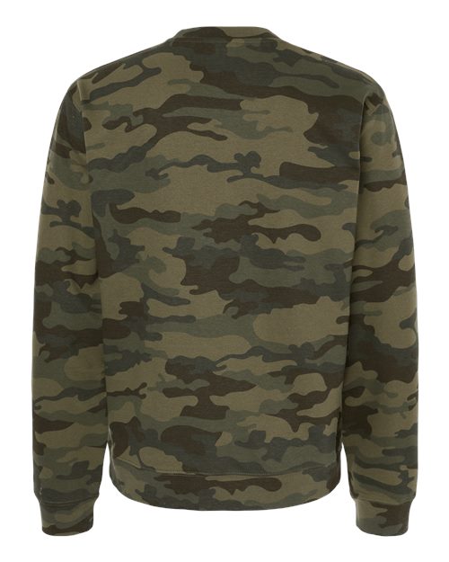 Unisex Midweight Crewneck Sweatshirt - Forest Camo Back