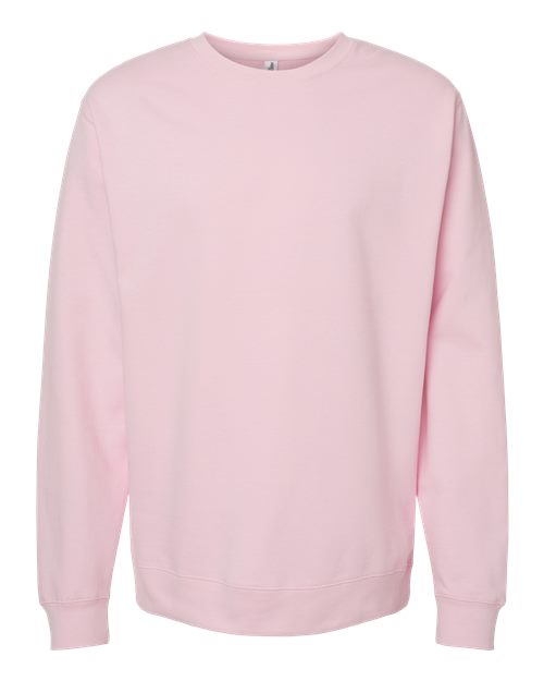 Unisex Midweight Crewneck Sweatshirt - Light Pink Front