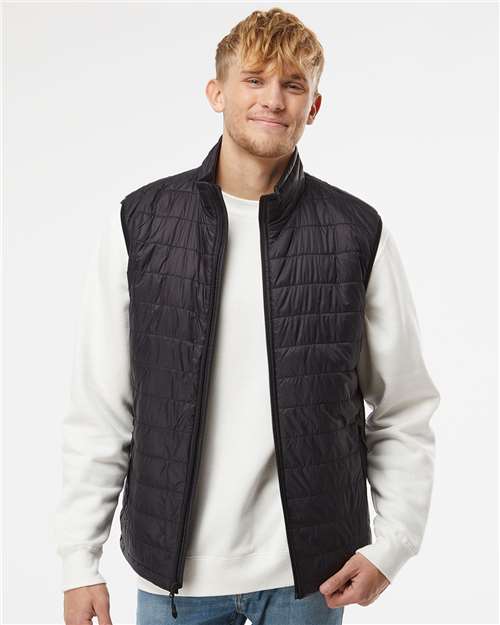 Independent Trading Co. Men's Puffer Vest - Model Front