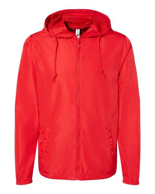 Men's Lightweight Windbreaker Full-Zip Jacket - Red Front