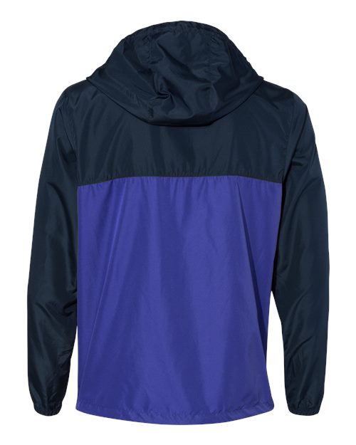 Men's Lightweight Windbreaker Full-Zip Jacket - Classic Navy/ Royal Back