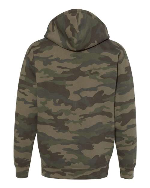 Unisex Heavyweight Full-Zip Hooded Sweatshirt - Forest Camo Back