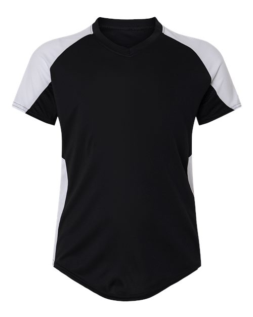 Girls' Cutter Jersey - Black/ White Front