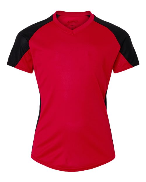 Girls' Cutter Jersey - Red/ Black Front