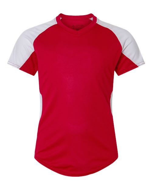 Girls' Cutter Jersey - Red/ White Front