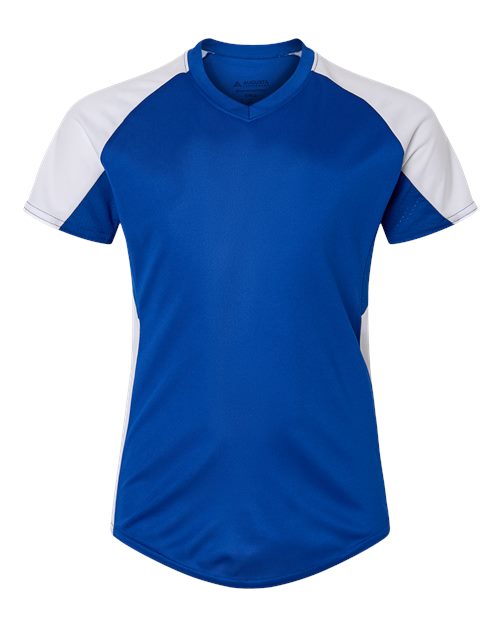 Girls' Cutter Jersey - Royal/ White Front