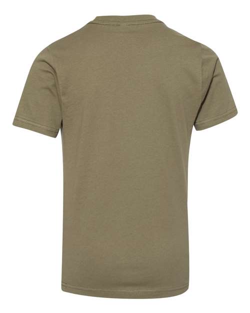Youth Cotton T-Shirt - Military Green Back