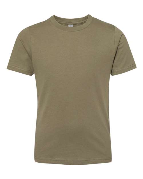 Youth Cotton T-Shirt - Military Green Front