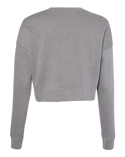 Women's Crop Fleece Crewneck Sweatshirt - Deep Heather Back