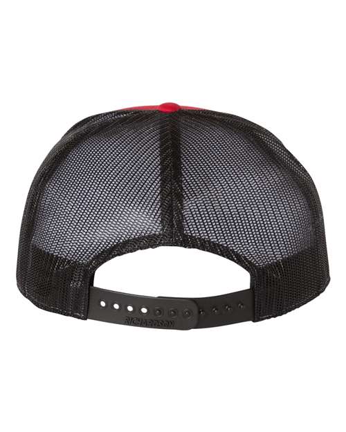 Seven-Panel Trucker Cap - Red/ Black Back