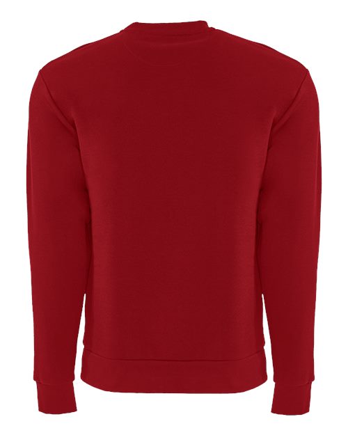Unisex Santa Barbara Pocket Crewneck Sweatshirt - Red Back