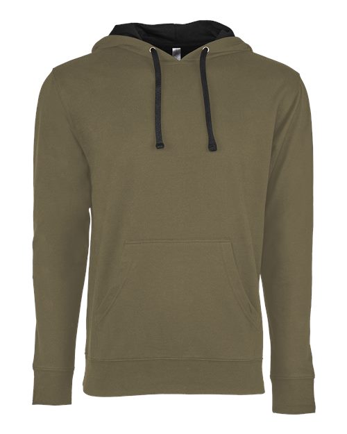 Unisex Laguna Hoodie Sweatshirt - Military Green/ Black Front