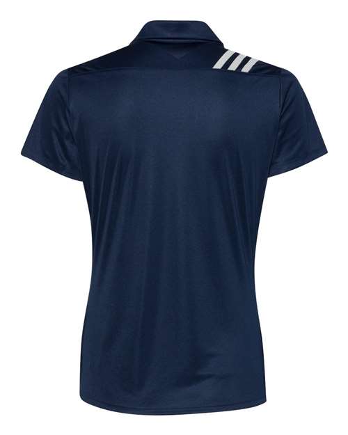Women's 3-Stripes Shoulder Polo - Collegiate Navy/ White Back