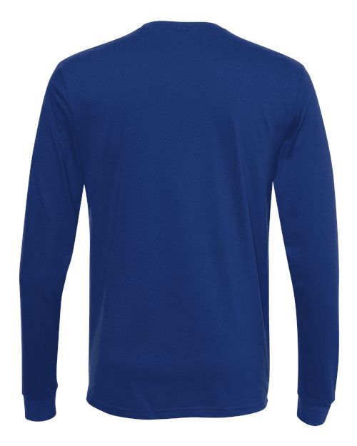 Unisex Sueded Long Sleeve T-Shirt - Royal Back