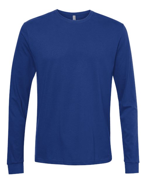 Unisex Sueded Long Sleeve T-Shirt - Royal Front