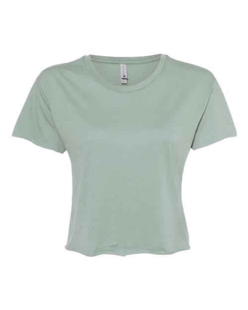 Women's Festival Crop Top - Stonewash Green Front