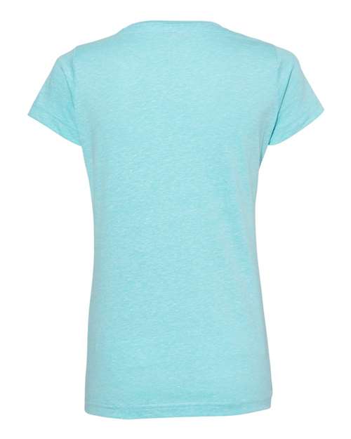 Women's Harborside Mélange V-Neck Tee - Caribbean Melange Back