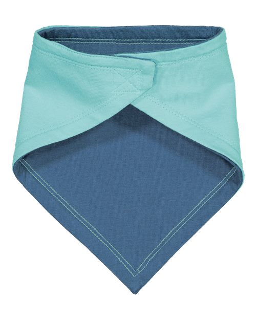 Infant Premium Jersey Bandana Bib - Chill/ Indigo Back