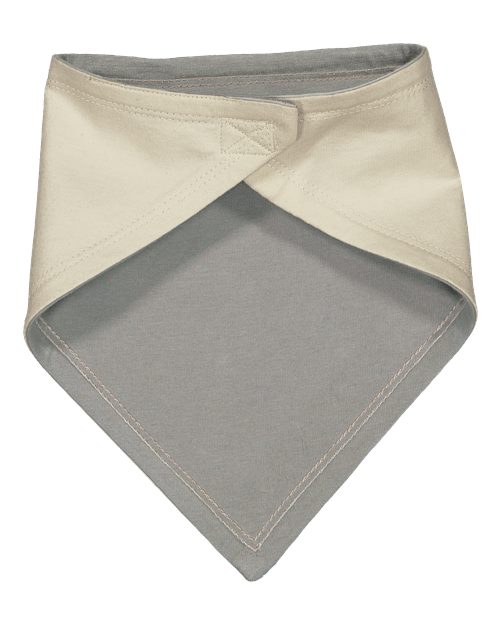 Infant Premium Jersey Bandana Bib - Natural/ Titanium Back