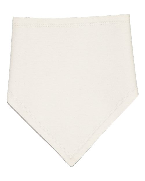 Infant Premium Jersey Bandana Bib - Natural/ Titanium Front