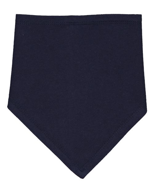 Infant Premium Jersey Bandana Bib - Navy/ White Front