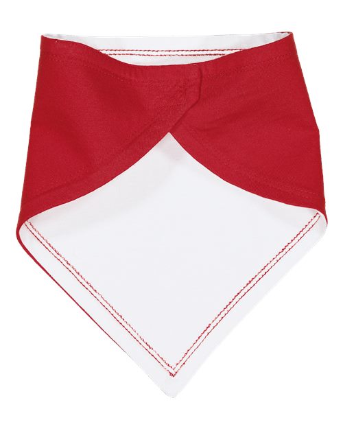 Infant Premium Jersey Bandana Bib - Red/ White Back