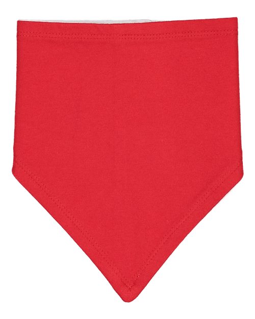 Infant Premium Jersey Bandana Bib - Red/ White Front
