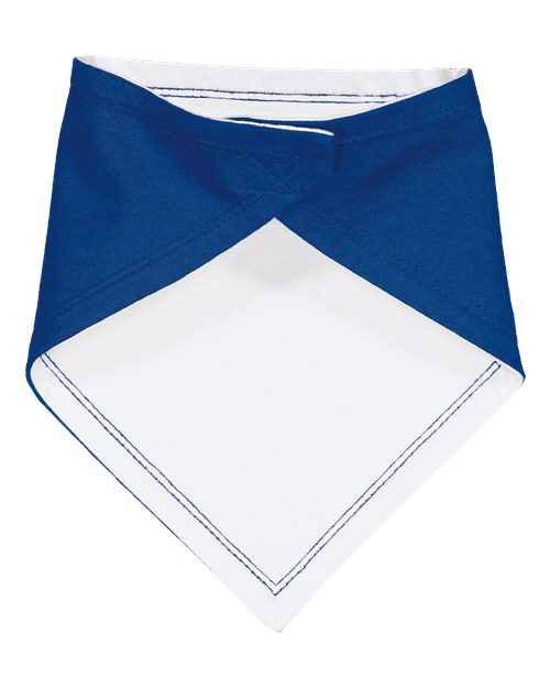 Infant Premium Jersey Bandana Bib - Royal/ White Back