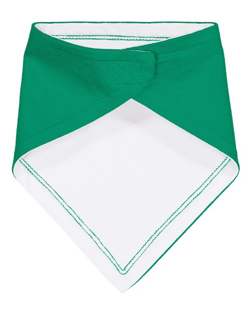 Infant Premium Jersey Bandana Bib - Kelly/ White Back