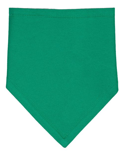 Infant Premium Jersey Bandana Bib - Kelly/ White Front