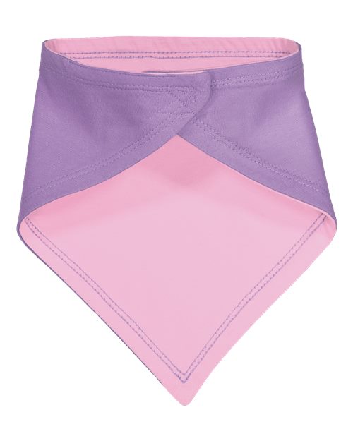 Infant Premium Jersey Bandana Bib - Lavender/ Pink Back