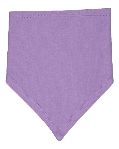 Infant Premium Jersey Bandana Bib - Lavender/ Pink Front