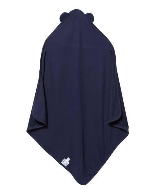 Terry Cloth Hooded Towel with Ears - Navy Back