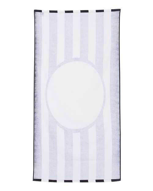 Striped Beach Towel - Black Back