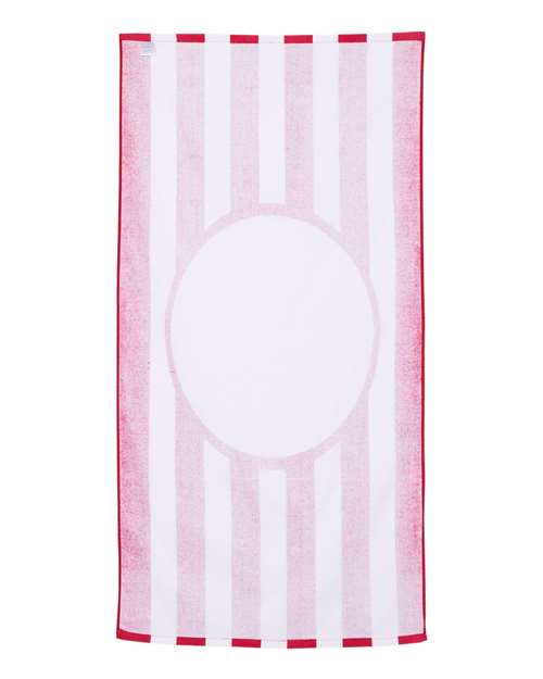 Striped Beach Towel - Red Back