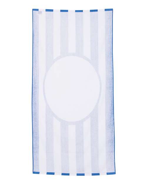 Striped Beach Towel - Royal Back