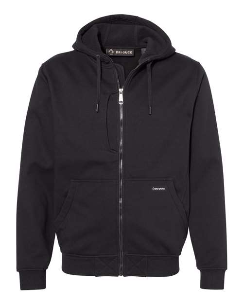 Men's Bateman Bonded Power Fleece 2.0 Full-Zip Jacket - Black Front