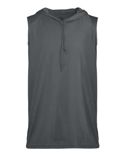 Badger Youth B-Core Hooded Sleeveless T-Shirt - Graphite Front