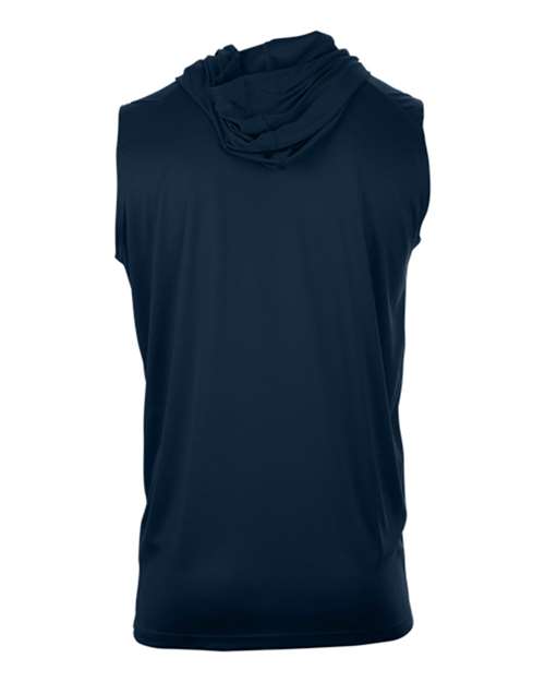 Youth B-Core Sleeveless Hooded T-Shirt - Navy Back