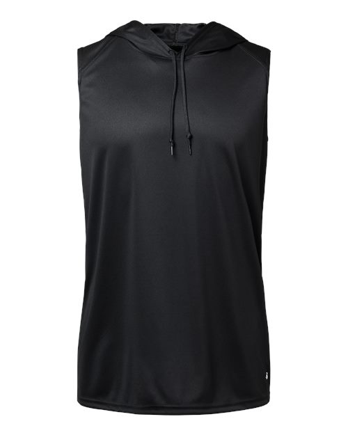 Men's B-Core Sleeveless Hooded T-Shirt - Black Front