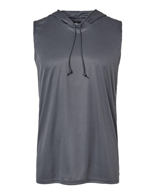 Badger Men's B-Core Hooded Sleeveless T-Shirt - Graphite Front