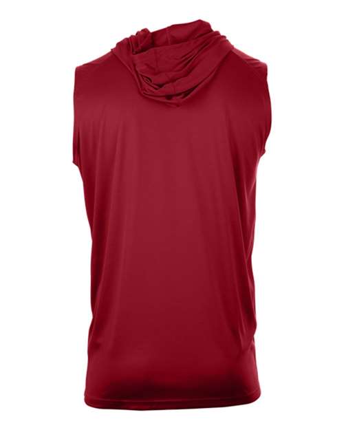 Men's B-Core Sleeveless Hooded T-Shirt - Red Back