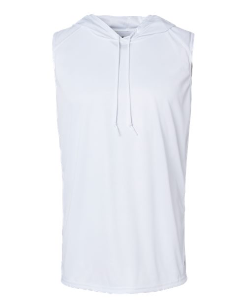 Men's B-Core Sleeveless Hooded T-Shirt - White Front