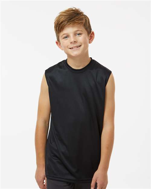 C2 Sport Youth Sleeveless T-Shirt - Model Front