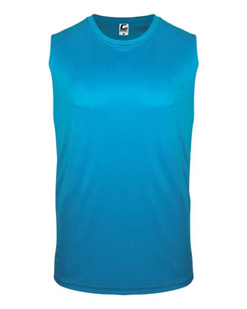 Youth Sleeveless T-Shirt - Electric Blue Front