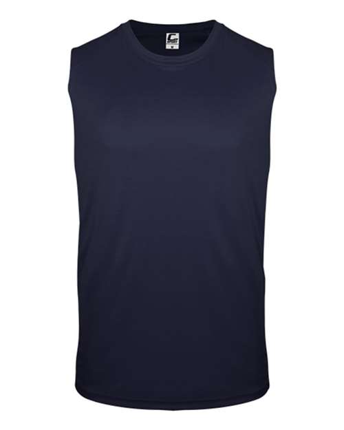 Youth Sleeveless T-Shirt - Navy Front