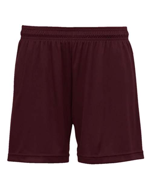 Women's Performance Shorts - Maroon Front