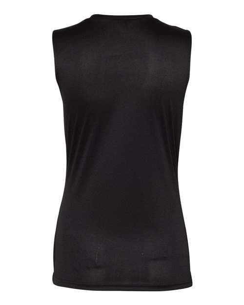 Women's Sleeveless V-Neck T-Shirt - Black Back