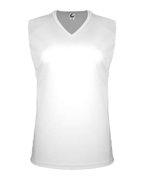 Women's Sleeveless V-Neck T-Shirt - White Front