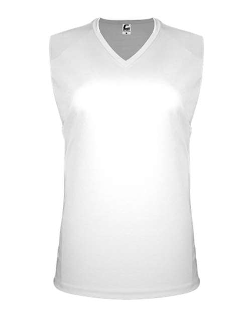 C2 Sport Women's Sleeveless V-Neck T-Shirt - White Front